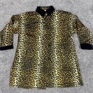 NWT 80s-90s Liberty Umbrella Co LeopardJacket/vintage leopard raincoat XL/XXL